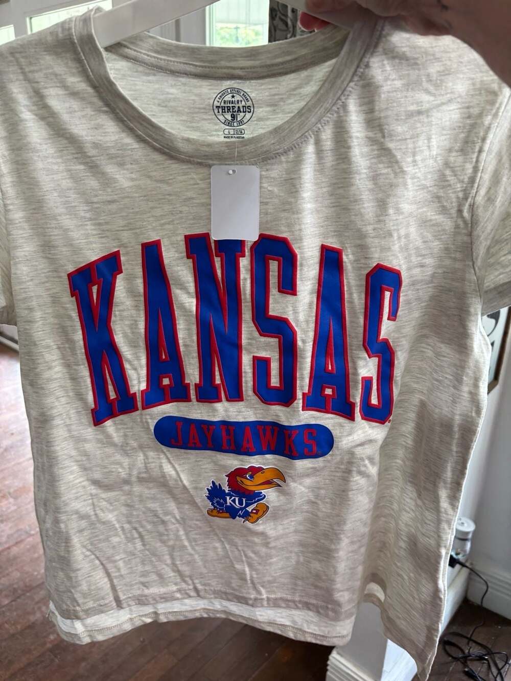 Rivalry Threads Kansas Jayhawks NCAA Short Sleeve T-Shirt  Size L 12/14